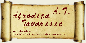 Afrodita Tovarišić vizit kartica